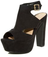 Thumbnail for your product : New Look Black High Vamp Cut Out Platform Heels