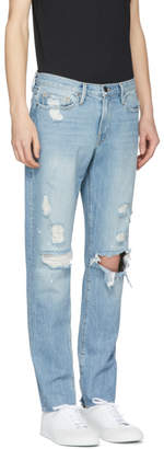 Frame Blue LHomme Slim Raw Edge Jeans