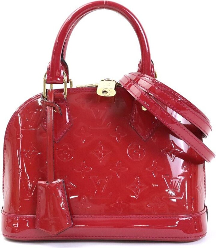 Louis Vuitton - Red patent leather Alma bag