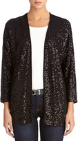 Thumbnail for your product : Jones New York Sequin Cardigan with 3/4 Length Dolman Sleeves