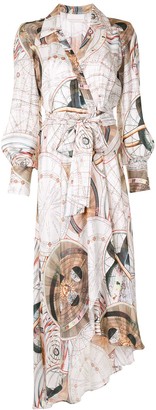 Ginger & Smart Abstract-Print Wrap Dress