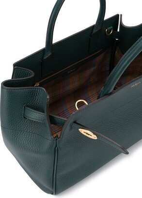 トートバッグ MULBERRY BELTED BAYSWATER BAG MULBERRY Classic Grain Calfskin Belted Bayswater Tote Blue