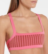 Thumbnail for your product : Tropic of C La Plage houndstooth bikini top