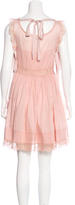 Thumbnail for your product : RED Valentino Lace-Trimmed Sleeveless Dress