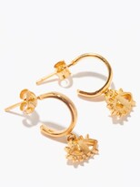 Thumbnail for your product : Hermina Athens Evil Eye-charm Gold-plated Hoop Earrings - Gold