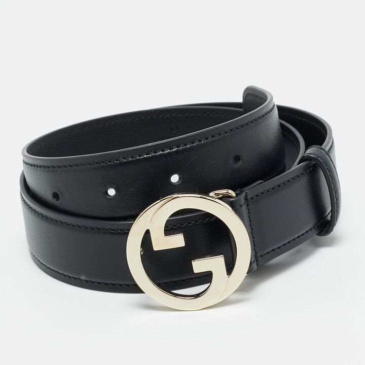 Gucci Blondie 75CM Belt Black Leather
