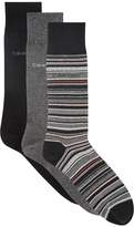 Thumbnail for your product : Calvin Klein Patterned Crew Socks (Pack of 3)