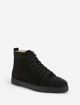Christian Louboutin Lou spikes flat suede