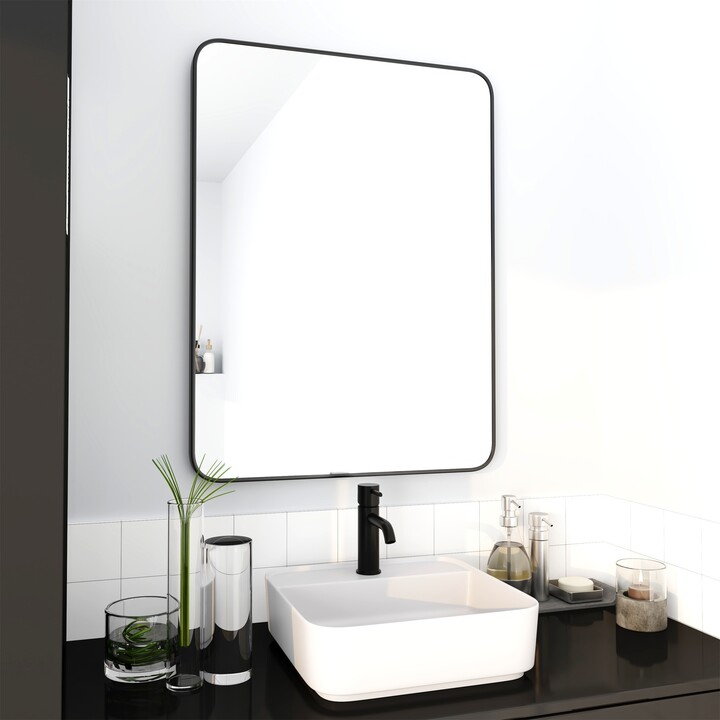 TONWIN 24 x 32 Inch Black Aluminum Frame Bathroom Mirror ShopStyle