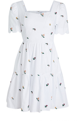 ENGLISH FACTORY Floral Embroidered Tiered Dress