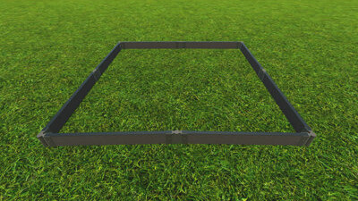 Frame It All Weathered 8 ft x 8 ft Raised Garden Bed