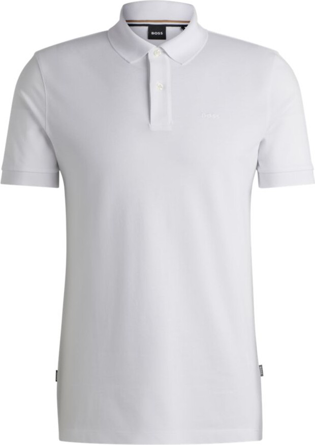 HUGO BOSS Pallas Regular-fit polo shirt in cotton with embroidered logo