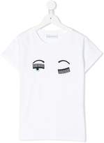 Thumbnail for your product : Chiara Ferragni Kids Wink embroidered T-shirt