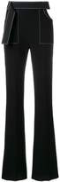 Thumbnail for your product : David Koma contrast-trim flared trousers