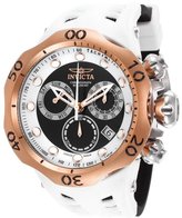 Thumbnail for your product : Invicta Men's Venom Chrono Black & White Silicone Two-Tone Dial 18K Rose Gold Plated Bezel