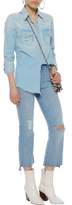 Thumbnail for your product : Mother Insider Crop Distressed High-Rise Kick-Flare Jeans
