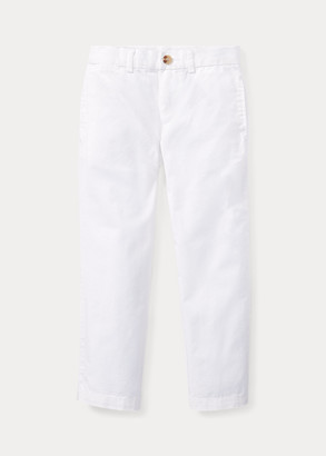 boys white chino trousers