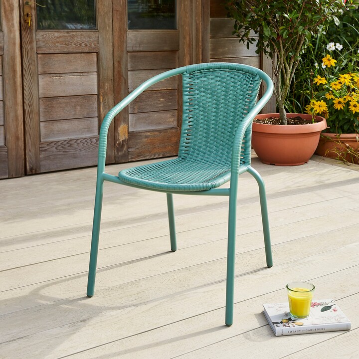 Dunelm Rattan Bistro Chair Green ShopStyle
