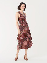 moira jacquard wrap dress