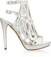 Thumbnail for your product : Alaia Metallic leather sandals