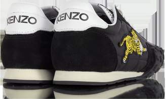 Kenzo Black Nylon and Suede Move Men's Sneakers