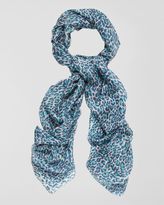Thumbnail for your product : Jaeger Silk Leopard Print Scarf