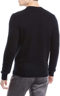 Neiman Marcus Men's Ribbed Cashmere Pullover Sweater