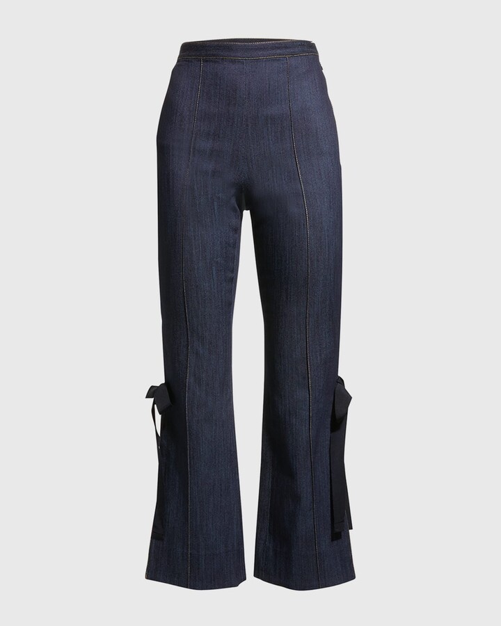 Cinq à Sept Lou Side-Split Denim Pants