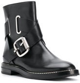Thumbnail for your product : Casadei Buckled Cross-Strap Ankle Boots
