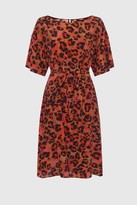 Thumbnail for your product : French Connection Bernadia Crepe Belted Printed Dress