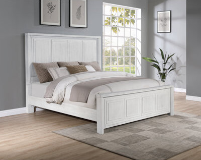 Red Barrel Studio Aldergrove Panel Bed Frame W Headboard Footboard And Rails | Contemporary Modern Farmhouse Bedroom Furniture | Mattress/box Spring