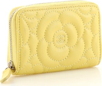 Chanel CC Zip Coin Purse Camellia Lambskin Small - ShopStyle