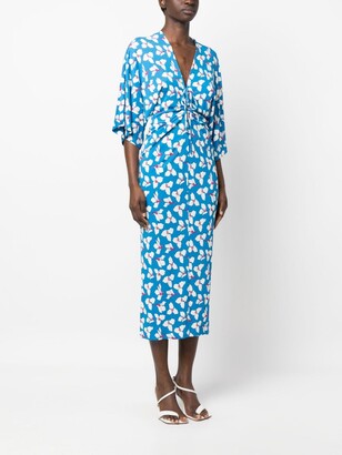 Diane von Furstenberg Floral-Print Midi Dress