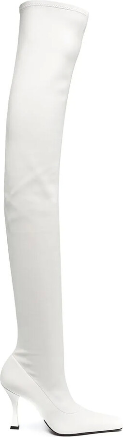 white boots thigh high