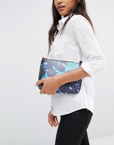 Thumbnail for your product : Ted Baker Butterfly Print Clutch Bag With Cross Body Strap