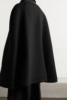 Thumbnail for your product : Loewe Chain-embellished Double-breasted Wool Cape - Black