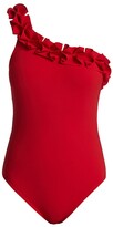 Thumbnail for your product : Karla Colletto Swim Ellery One-Shoulder Ruffle One-Piece Swimsuit