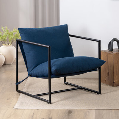 Reagle Modern Metal Framed Sling Accent Chair