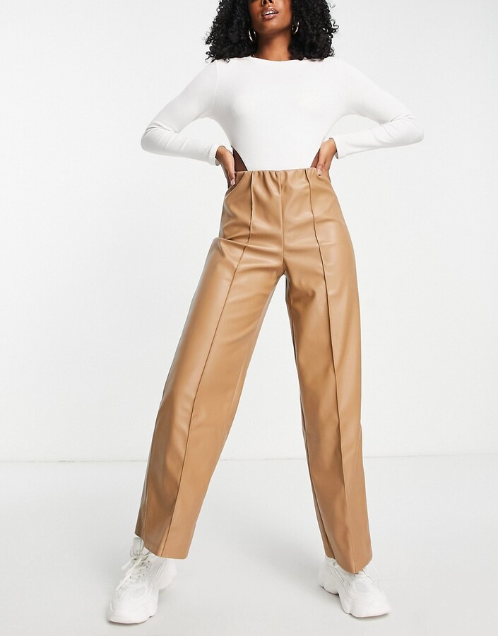 Camel Leather Pants | Shop the world's largest collection of 