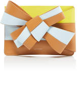 Thumbnail for your product : DELPOZO Large Bow-Detailed Color-Block Leather Cutch
