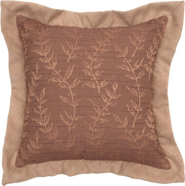 Wooded River Autumn Leaf Throw Pillow