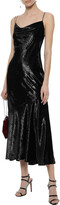 Thumbnail for your product : Rachel Zoe Lolita draped metallic velvet midi dress