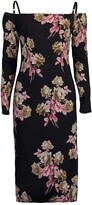 Thumbnail for your product : Blumarine Long Sleeve Off Shoulder Print Dress