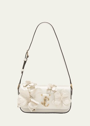 Leather Flower Embossed Rectangular Backpack, Handbags