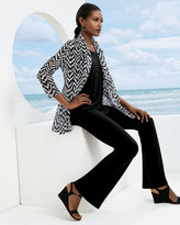 Thumbnail for your product : Caroline Rose Stretch Knit Long Tank/Zigzag Cardigan & Stretch Straight Leg Pants, Women's