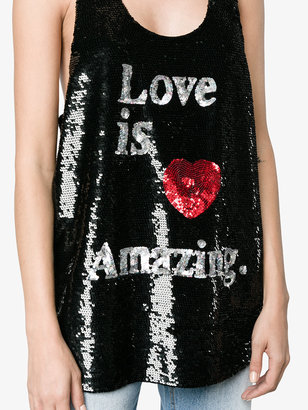 Ashish Love is Amazing Sequin Embellished Tank Top