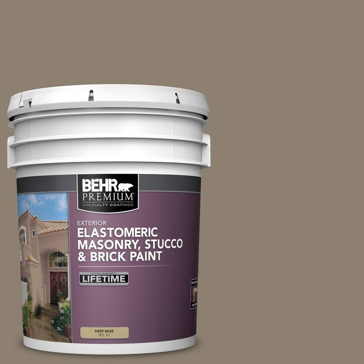 BEHR PREMIUM 5 gal. #720D-5 Mocha Accent Elastomeric Masonry, Stucco and Brick Exterior Paint