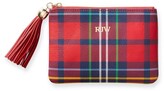 Thumbnail for your product : Mark & Graham Leather Zip Tassel Pouch, Plaid