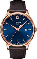 Thumbnail for your product : Tissot Tradition Leather Strap Watch, 42mm