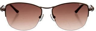 Judith Leiber Embellished Half-Rim Sunglasses